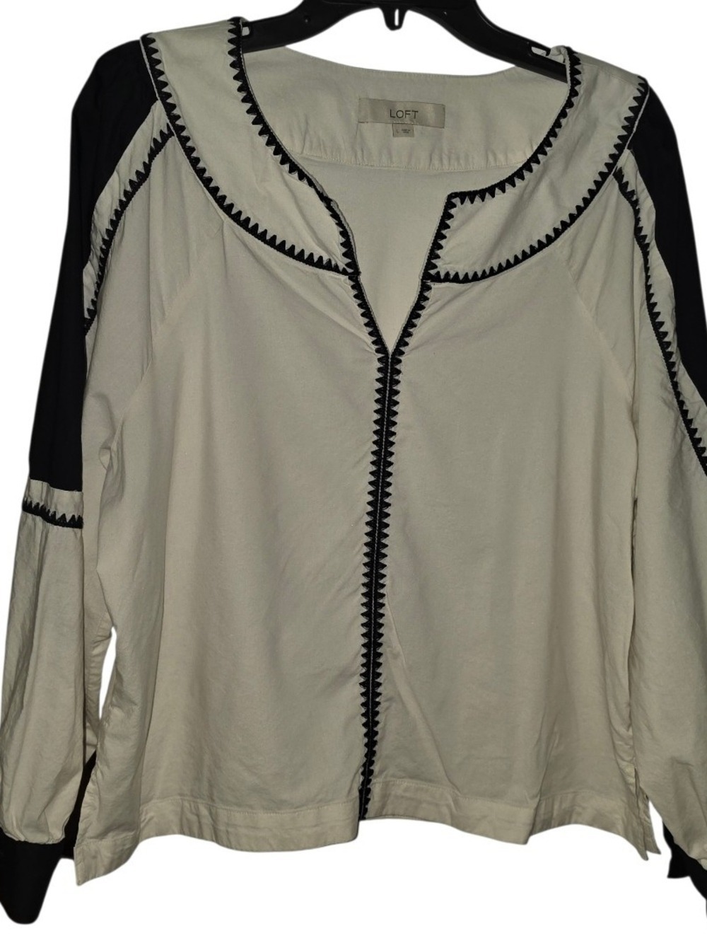 Loft Blouse Large Long Sleeve